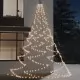Дърво за стена с метална халка, 720 LED, топло бяло, 5 м
