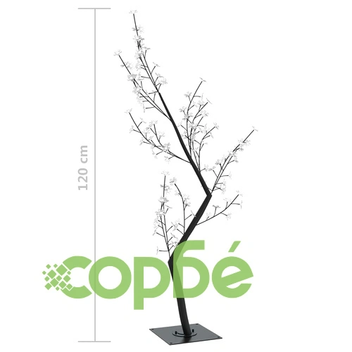 Коледно дърво, 128 разноцветни LED, разцъфнала череша, 120 см ➤ топ цена ➤ sorbe.bg