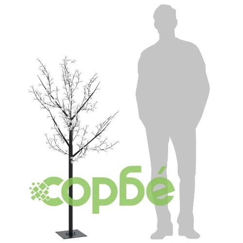 Коледно дърво, 200 разноцветни LED, разцъфнала череша, 180 см ➤ топ цена ➤ sorbe.bg