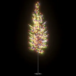 Коледно дърво 1200 LED цветно осветление черешов цвят 400 см