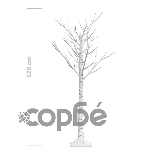 Коледно дърво 120 LED 1,2 м топло бяло върба за закрито/открито ➤ топ цена ➤ sorbe.bg