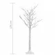 Коледно дърво 120 LED 1,2 м топло бяло върба за закрито/открито
