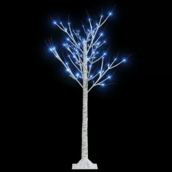 Коледно дърво 120 LED 1,2 м синьо върба за закрито/открито