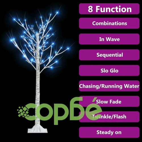 Коледно дърво 120 LED 1,2 м синьо върба закрито/открито ➤ топ цена ➤ sorbe.bg