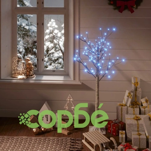 Коледно дърво 120 LED 1,2 м синьо върба закрито/открито ➤ топ цена ➤ sorbe.bg