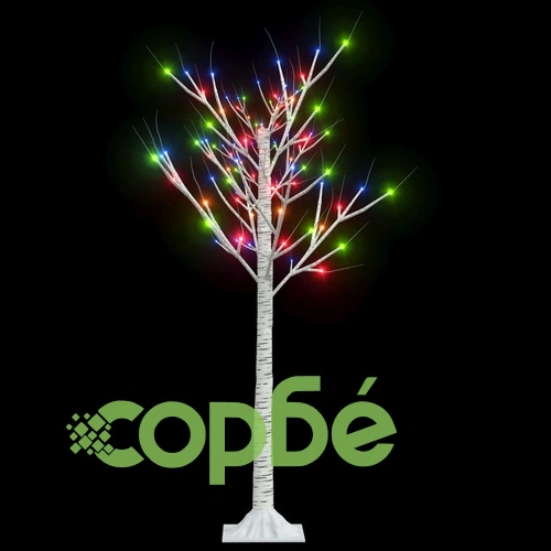 Коледно дърво 120 LED 1,2 м цветно върба закрито/открито ➤ топ цена ➤ sorbe.bg
