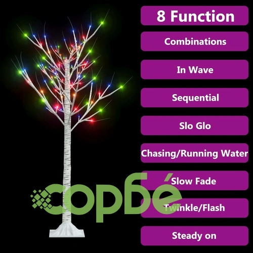 Коледно дърво 120 LED 1,2 м цветно върба закрито/открито ➤ топ цена ➤ sorbe.bg
