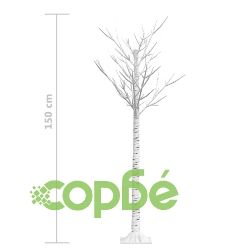 Коледно дърво 140 LED 1,5 м топло бяло върба за закрито/открито ➤ топ цена ➤ sorbe.bg