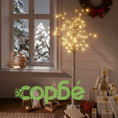 Коледно дърво 140 LED 1,5 м топло бяло върба за закрито/открито ➤ топ цена ➤ sorbe.bg