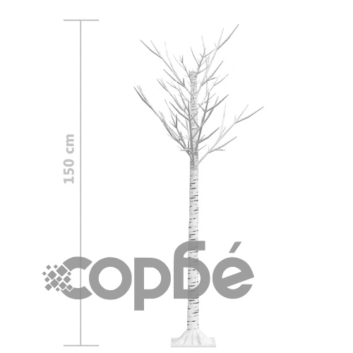 Коледно дърво 140 LED 1,5 м студено бяло върба закрито/открито ➤ топ цена ➤ sorbe.bg