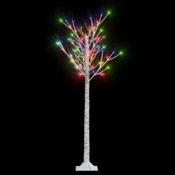 Коледно дърво 140 LED 1,5 м цветно върба за закрито/открито