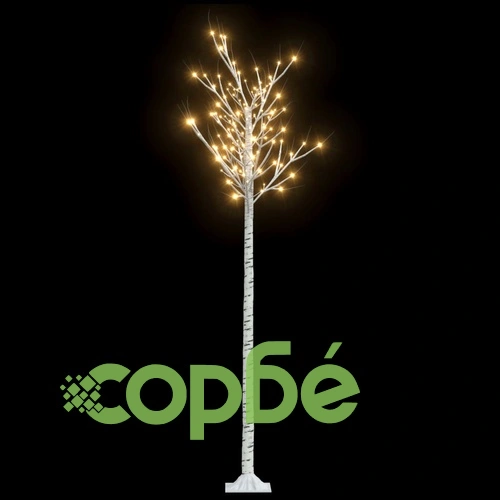 Коледно дърво 200 LED 2,2 м топло бяло върба за закрито/открито ➤ топ цена ➤ sorbe.bg