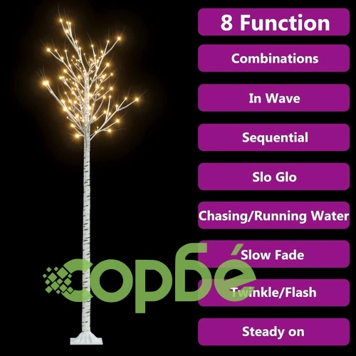 Коледно дърво 200 LED 2,2 м топло бяло върба за закрито/открито ➤ топ цена ➤ sorbe.bg