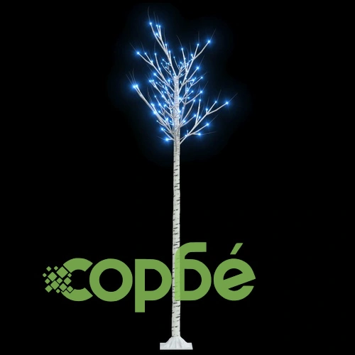 Коледно дърво 200 LED 2,2 м синьо върба закрито/открито ➤ топ цена ➤ sorbe.bg
