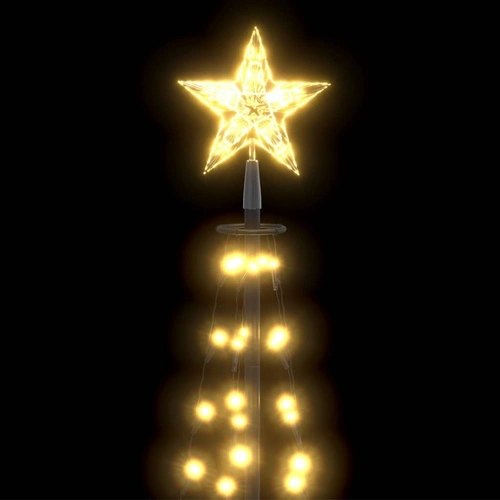 Коледна елха конус, 70 LED топло бяло, декорация, 50x120 см ➤ топ цена ➤ sorbe.bg