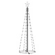 Декоративна коледна елха конус, студено бяло, 70 LED, 50x120 см