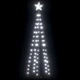 Декоративна коледна елха конус, студено бяло, 84 LED, 50x150 см