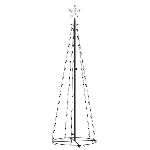 Декоративна коледна елха конус, студено бяло, 84 LED, 50x150 см ➤ топ цена ➤ sorbe.bg