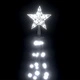 Декоративна коледна елха конус, студено бяло, 84 LED, 50x150 см