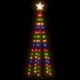 Декоративна коледна елха конус, многоцветна, 84 LED, 50x150 см