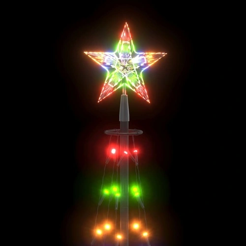 Декоративна коледна елха конус, многоцветна, 84 LED, 50x150 см ➤ топ цена ➤ sorbe.bg