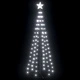 Коледна елха конус, 100 LED студено бяло, декорация, 70x180 см