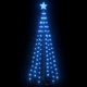 Коледна елха конус, синя, 100 LED, декорация, 70x180 см