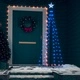 Коледна елха конус, синя, 100 LED, декорация, 70x180 см