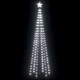 Коледна елха конус, 136 LED студено бяло, декорация, 70x240 см