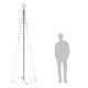 Коледна елха конус синя 330 LED декорация 100x300 см