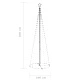 Коледна елха конус синя 330 LED декорация 100x300 см