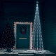 Коледна елха конус студено бяло 400 LED декорация 100x360 см