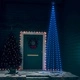 Коледна елха конус синя 400 LED декорация 100x360 см