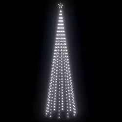 Коледна елха конус, 752 LED студено бяло, декорация, 160x500 см