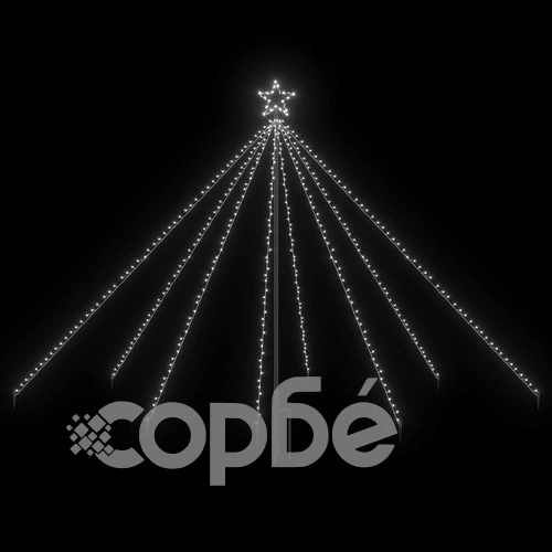 Коледна елха водопад за закрито и открито 400 LED 2,5 м ➤ топ цена ➤ sorbe.bg