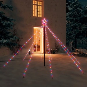 Светеща коледна елха, закрито/открито, 400 LED, цветна, 2,5 м