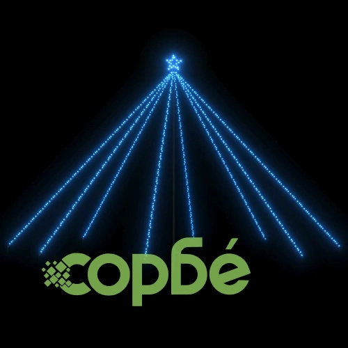 Светеща коледна елха, за закрито/открито, 576 LED, синя, 3,6 м ➤ топ цена ➤ sorbe.bg