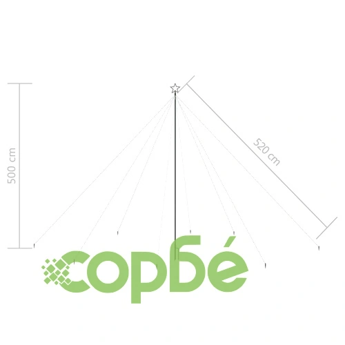 Светеща коледна елха за закрито и открито, 800 LED, синя, 5 м ➤ топ цена ➤ sorbe.bg