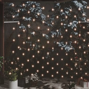 Коледна светеща мрежа топло бяла 3x2 м 204 LED закрито/открито