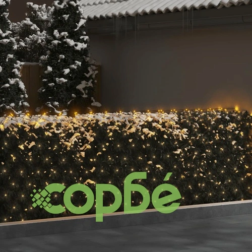 Коледна светеща мрежа топло бяла 3x3 м 306 LED закрито/открито ➤ топ цена ➤ sorbe.bg