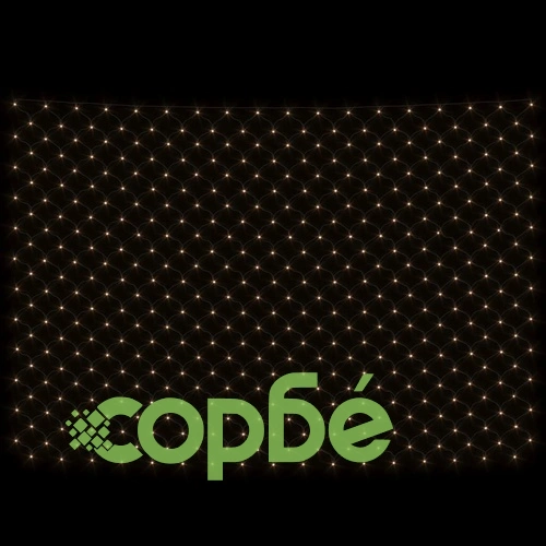 Коледна светеща мрежа топло бяла 3x3 м 306 LED закрито/открито ➤ топ цена ➤ sorbe.bg