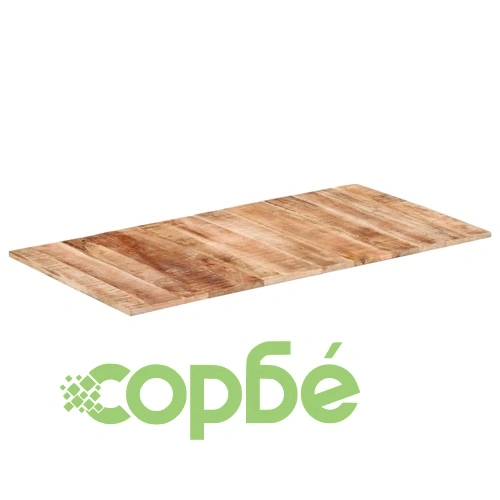 Плот за маса, 120x60x(1,5-1,6) cм, грубо мангово дърво ➤ топ цена ➤ sorbe.bg