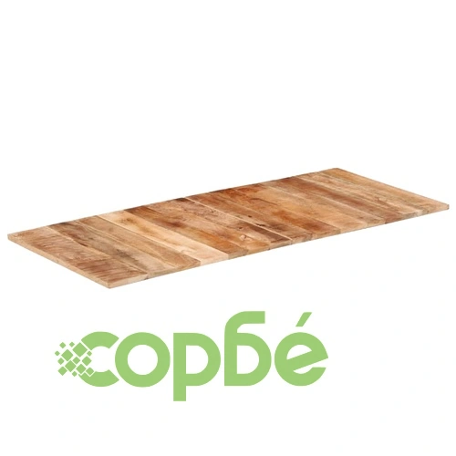 Плот за маса, 140x60x(1,5-1,6) cм, грубо мангово дърво ➤ топ цена ➤ sorbe.bg