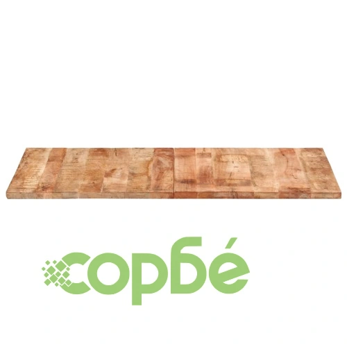 Плот за маса, 120x60x(2,5-2,7) cм, грубо мангово дърво ➤ топ цена ➤ sorbe.bg