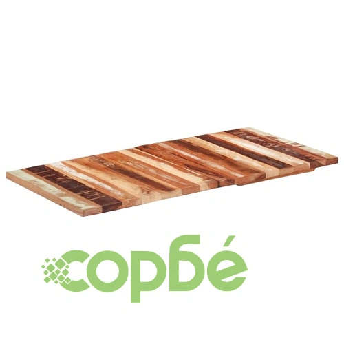 Правоъгълен плот за маса 60x120 см 25-27 мм регенериран масив ➤ топ цена ➤ sorbe.bg