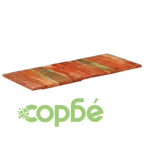 Правоъгълен плот за маса 60x140 см 25-27 мм регенериран масив ➤ топ цена ➤ sorbe.bg