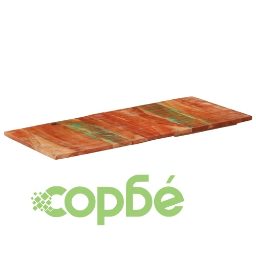 Правоъгълен плот за маса 60x140 см 25-27 мм регенериран масив ➤ топ цена ➤ sorbe.bg