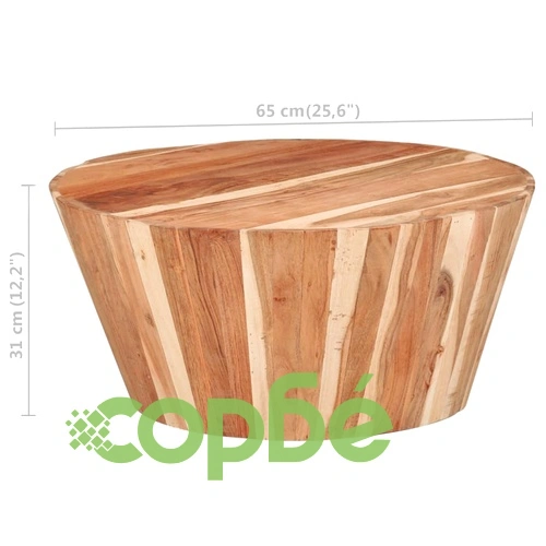 Кафе маса, Ø65x31 см, акациево дърво масив ➤ топ цена ➤ sorbe.bg
