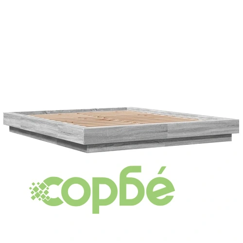 Рамка за легло с LED осветление,, сив сонома, 160x200 см ➤ топ цена ➤ sorbe.bg