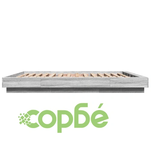 Рамка за легло с LED осветление,, сив сонома, 160x200 см ➤ топ цена ➤ sorbe.bg